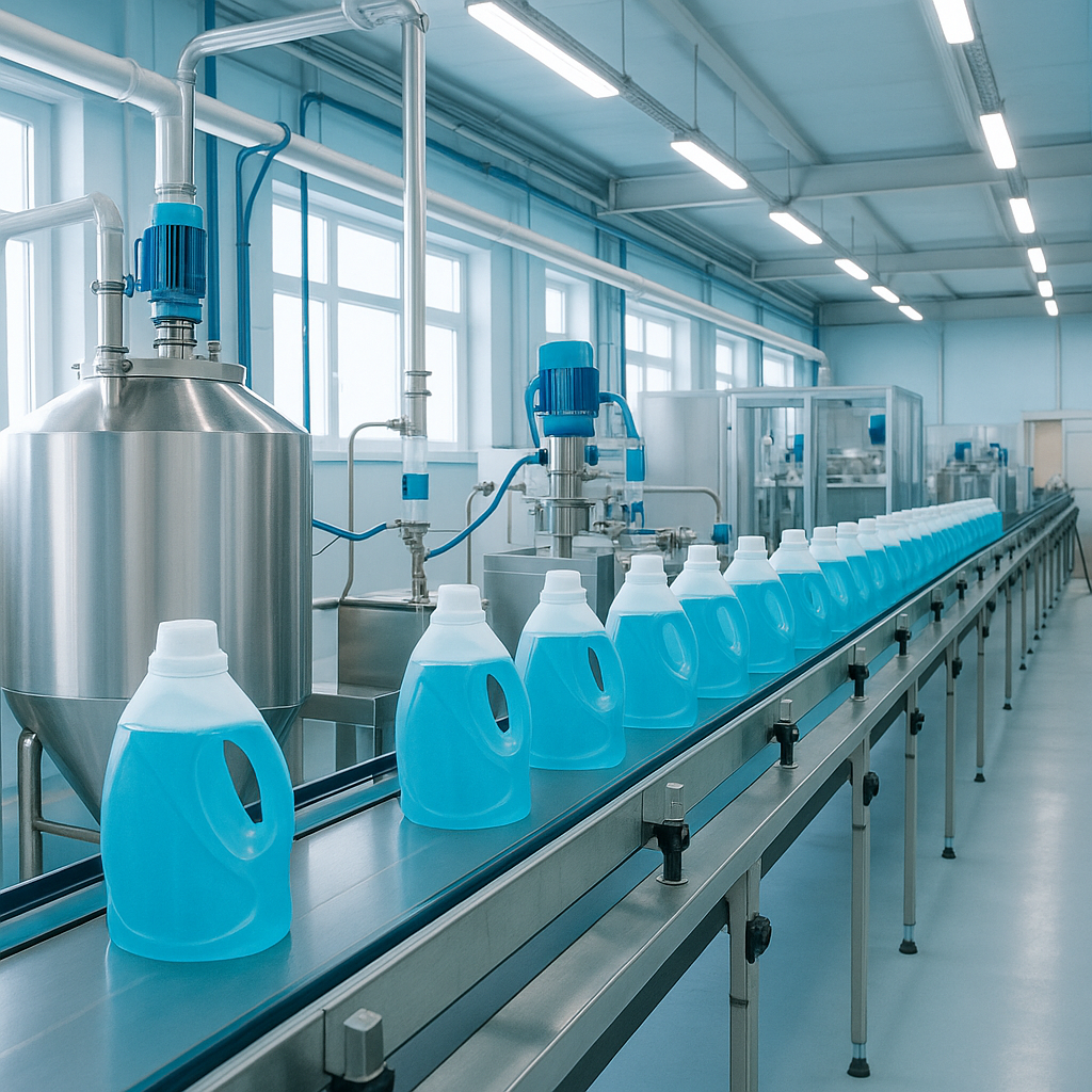 Detergent manufacturing line